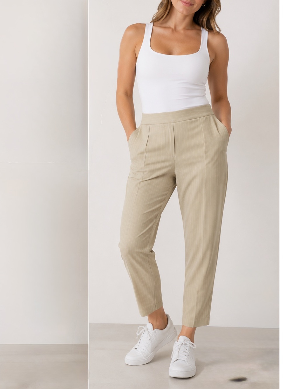 lululemon athletica Cropped Ankle Pants in Light Khaki